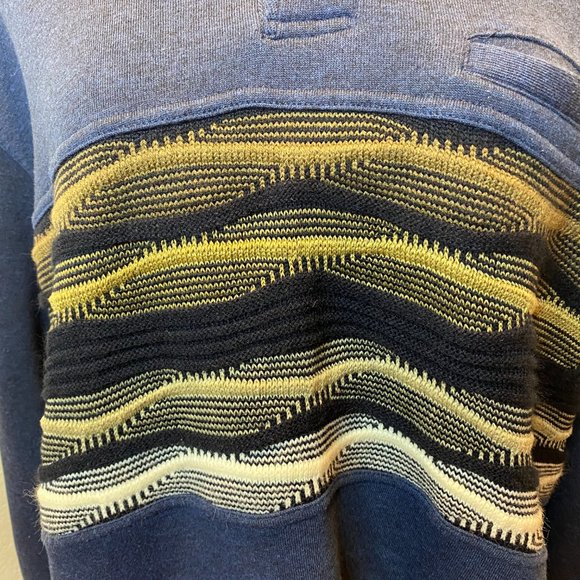 Apparel Zone Mens Blue Long Sleeve Collared Pullover Sweatshirt - Picture 8 of 9